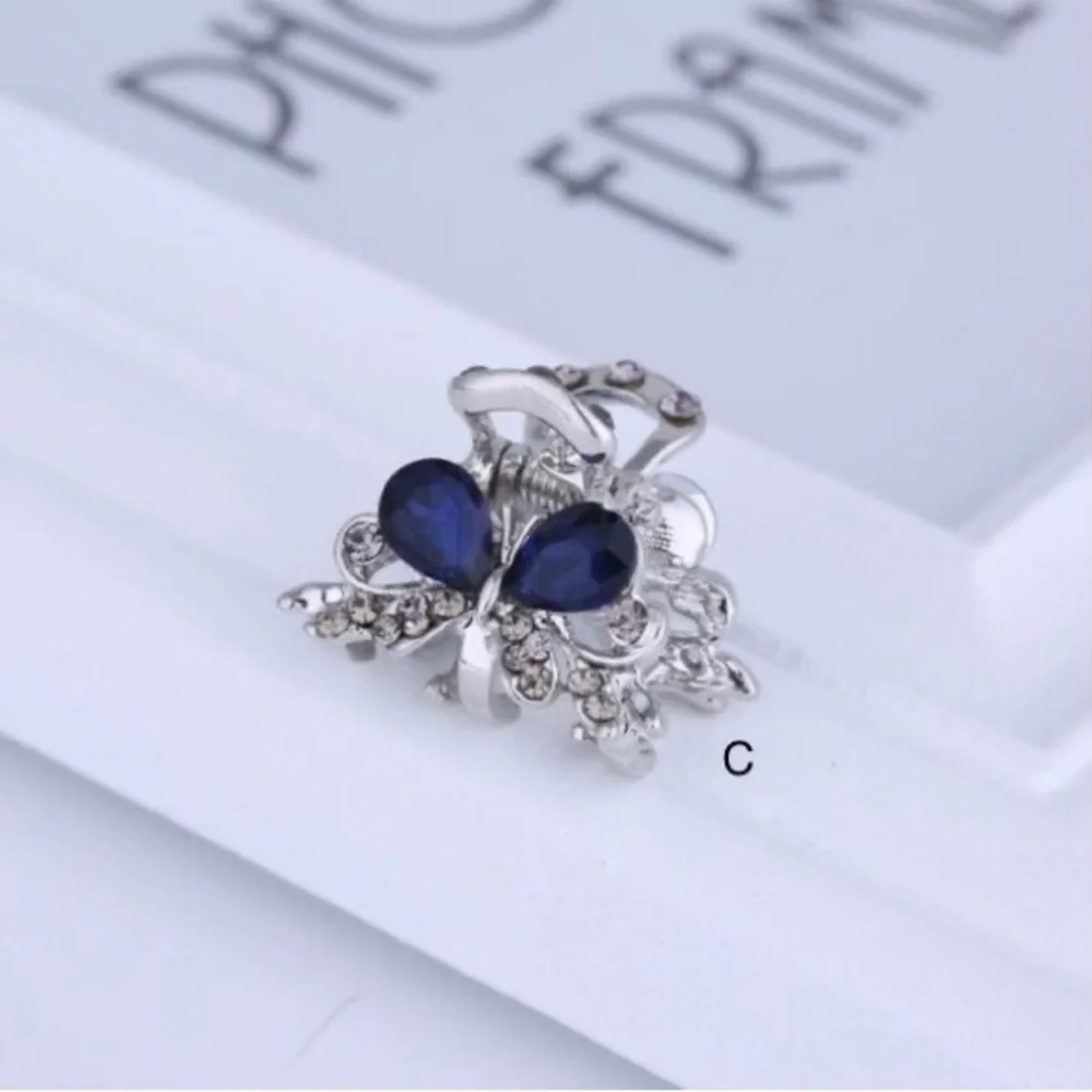 Crystal Hairpins For Women Rose Flower Hair Bows With Clips
